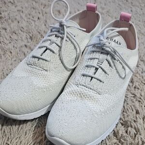 Cole Haan Women's Light Gray and Pink Sneakers